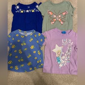 Disney Carter's Old Navy Toddler Girls T-Shirts Lot Size 3T (4 Pieces)
